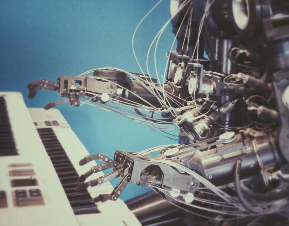 Robot playing piano