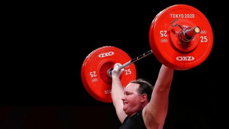 Transgender Olympic weightlifter Laurel Hubbard.
